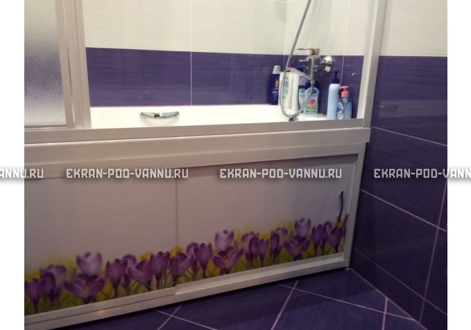 Экран на роликах EUROPLEX  Ирисы – купить по цене 12400 руб. в интернет-магазине в городе Йошкар-Ола картинка 3