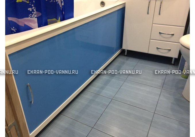 Раздвижной экран EUROPLEX Комфорт голубой – купить по цене 6750 руб. в интернет-магазине в городе Йошкар-Ола картинка 1