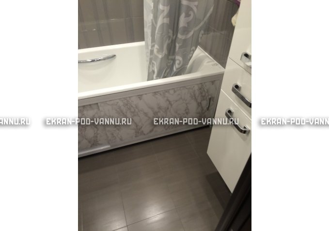 Раздвижной экран EUROPLEX Комфорт серый мрамор – купить по цене 6250 руб. в интернет-магазине в городе Йошкар-Ола картинка 3