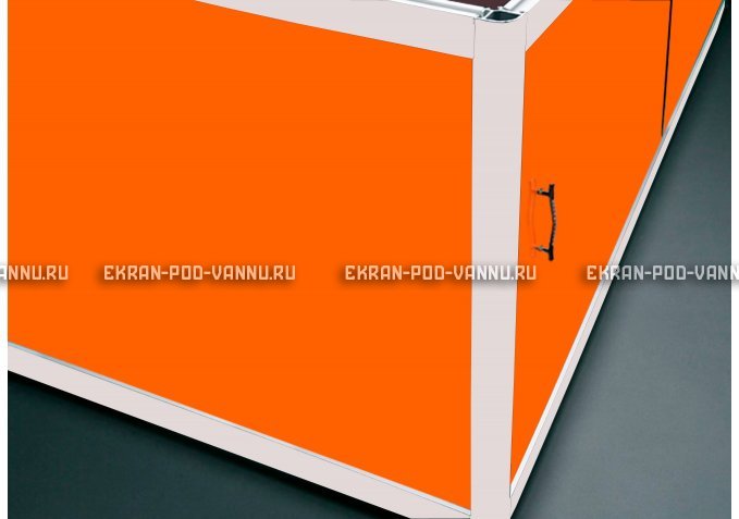 Угловой экран EUROPLEX Комфорт оранжевый – купить по цене 8180 руб. в интернет-магазине в городе Йошкар-Ола картинка 1